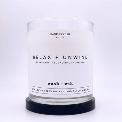 Relax and Unwind Soy Wax Candle | Eucalyptus - 1 Wick