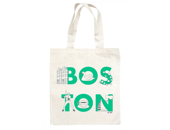 Boston Font Grocery Tote
