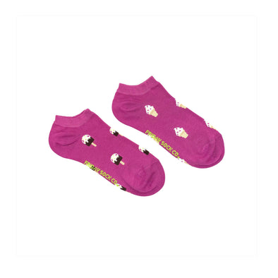 Women’s Ankle Socks | Purple Popsicle & Ice Cream | Summer