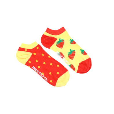Women’s Ankle Socks | Inside Out Strawberry | Eco Friendly
