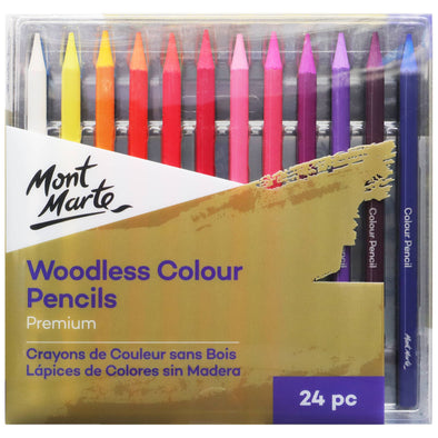 Woodless Color Pencils Premium 24pc