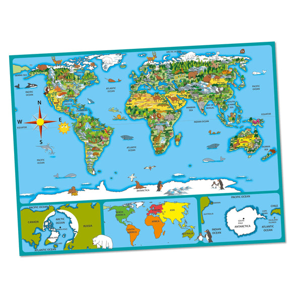 500 Piece Jigsaw in a Tube - World Map