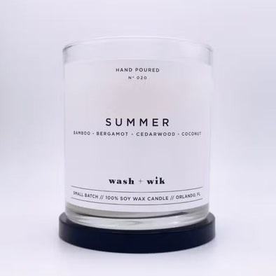 Summer Soy Wax Candle | Tropical Candle | Bamboo - 1 Wick