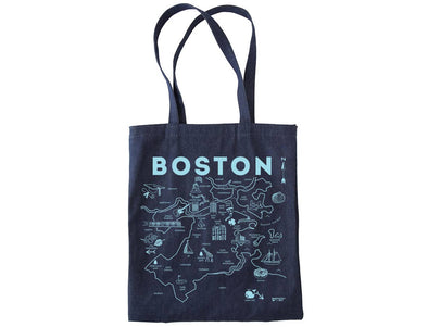 Boston Denim Tote - Maptote