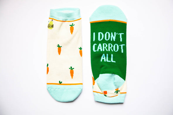 Woven Pear Socks - Shorty Socks, I Don't Carrot All