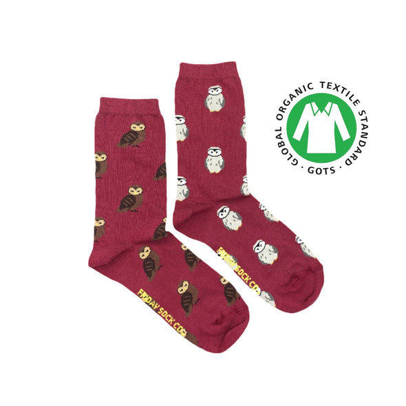 Women's Organic Cotton Socks | Owls | Mismatched