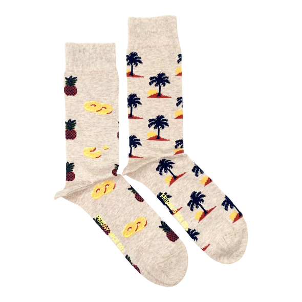 Socks | Palm Tree & Pineapple | Tropical | Hawaiian