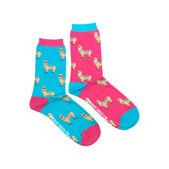 Women's Socks | Llamas | Fiesta | Mismatched Socks