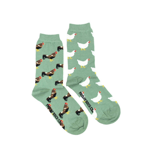 Women’s Socks | Chicken & Rooster | Mismatched